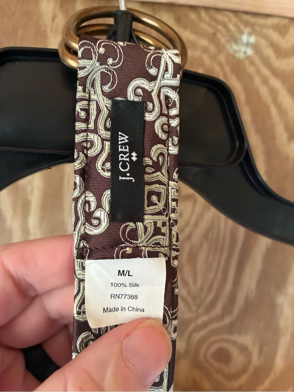 J.Crew Silk D-ring Belt